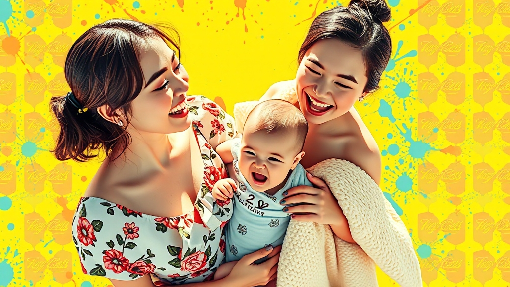 출산 및 육아 관련 추가 지원 (popart 스타일)