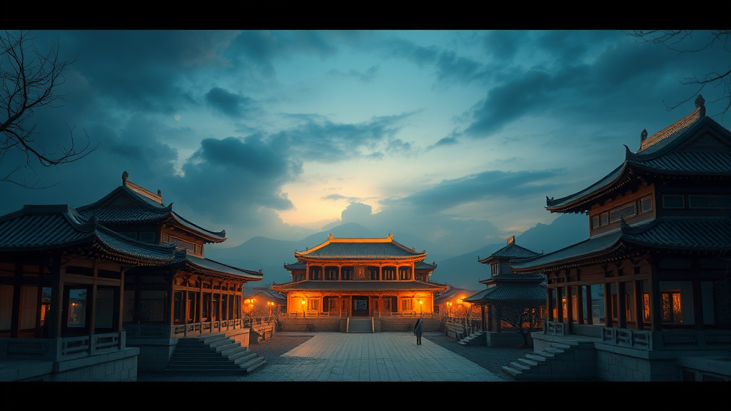 사극 촬영 명소: 오픈세트장 & 궁궐 (realistic 스타일)