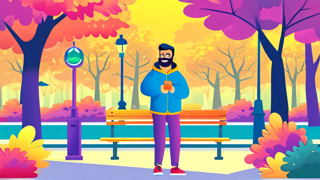 공원, 관공서 주변 숨은 무료 주차장 찾기 (cartoon 스타일)