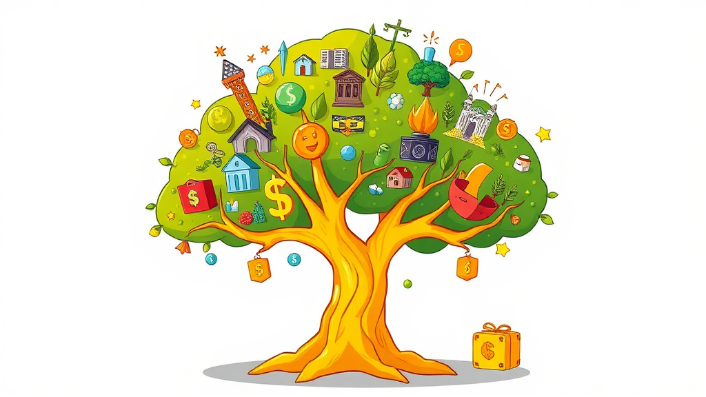 수익률 극대화를 위한 자산 배분 (cartoon 스타일)