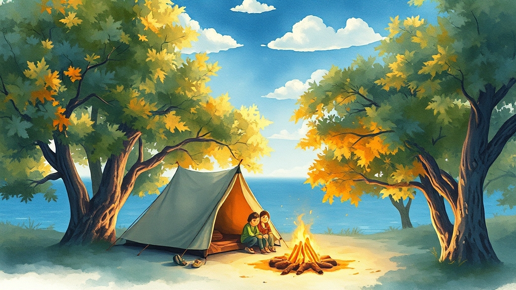 지역별 추천 오토캠핑장: 분위기 최고 (watercolor 스타일)
