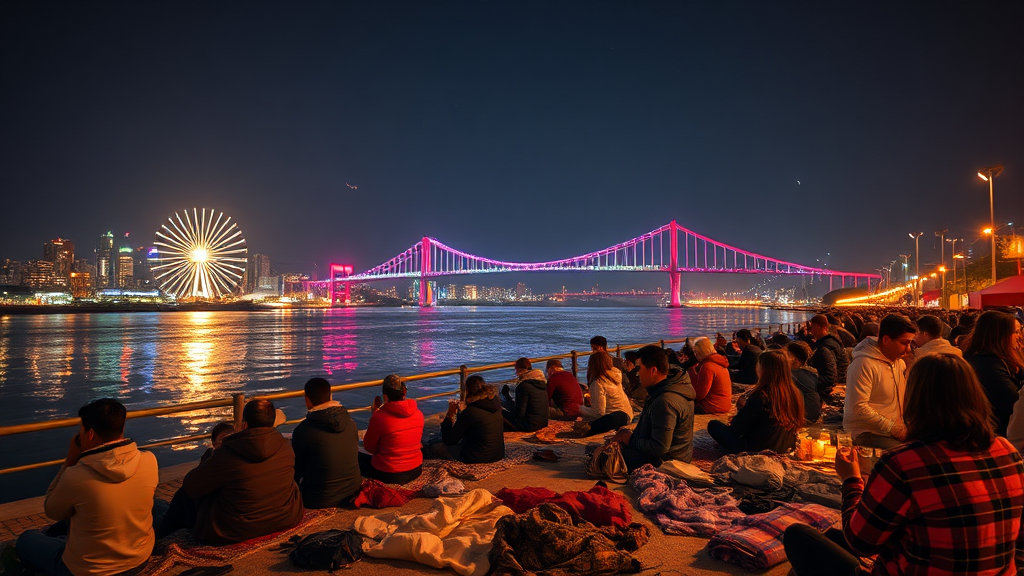 성공적인 관람을 위한 팁: 명당과 준비물 (realistic 스타일)