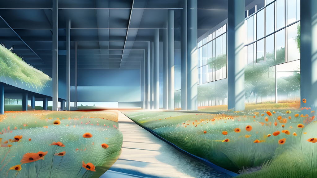 일본 정부의 제염토 활용 목적 (watercolor 스타일)