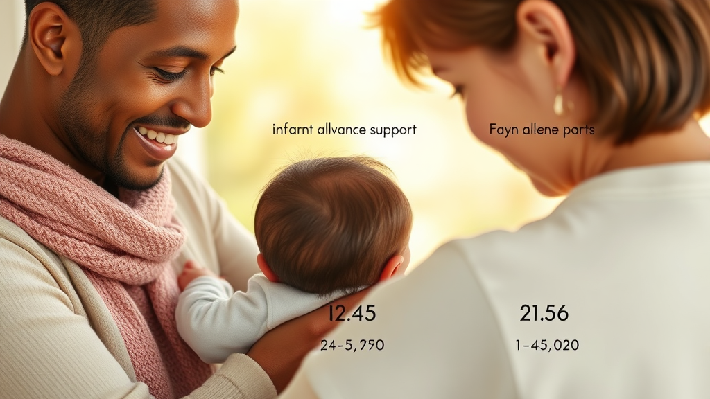 영아수당 지급 금액 및 시기 (realistic 스타일)