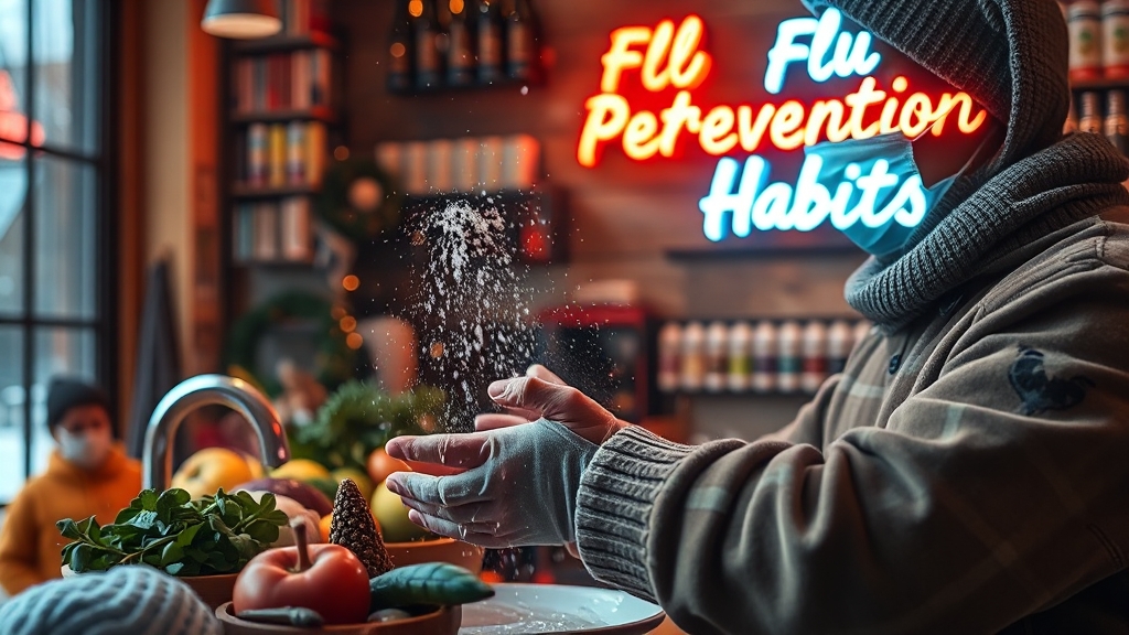 독감 예방, 추가 방법 (realistic 스타일)