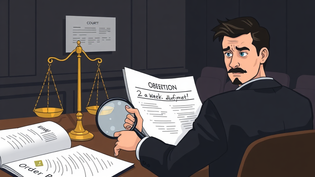 이행권고결정 및 이의신청 (illustration 스타일)