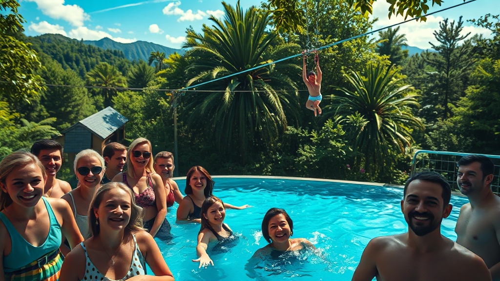 여름 액티비티, 왜 좋을까? (realistic 스타일)