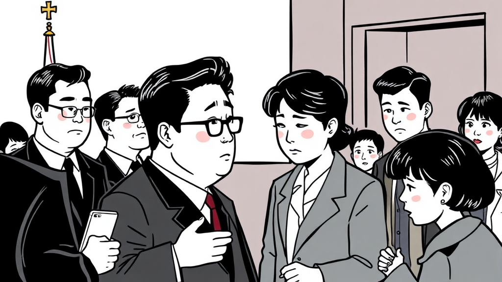 정치권 긴장 고조 (cartoon 스타일)