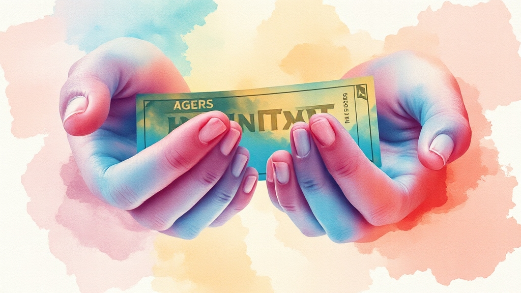 티켓 예매 꿀팁 (watercolor 스타일)