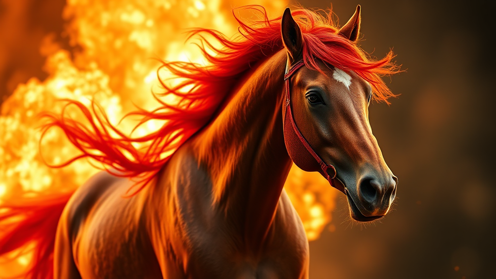 붉은 말의 해, 병오년 의미 (realistic 스타일)