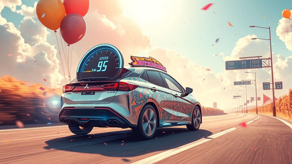 카니발 하이브리드 연비 분석 (illustration 스타일)