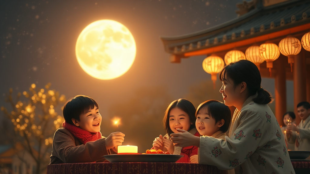 밤하늘에 크게 뜬 정월대보름 보름달