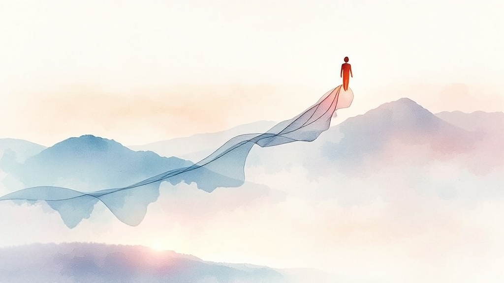 소버린 AI 시대의 과제 (watercolor 스타일)