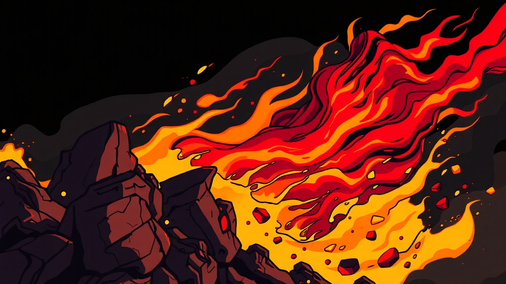 마그마 라인업: 제네시스의 새 전략 (cartoon 스타일)