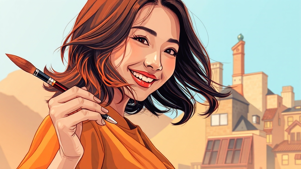 꿈과 희망을 그리는 화가 (illustration 스타일)