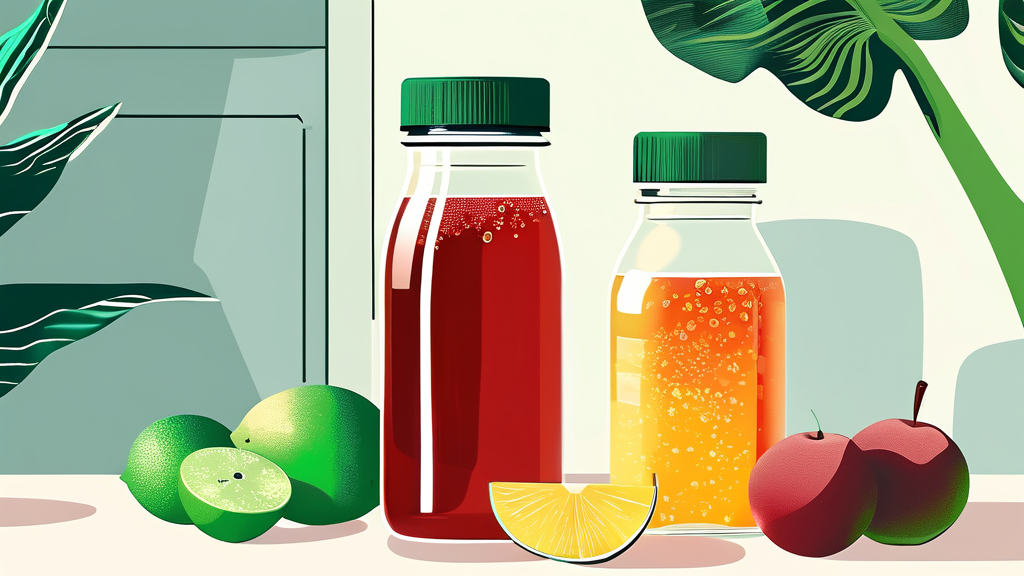 콤부차, 마시기 전에 꼭 알아야 할 부작용 (illustration 스타일)