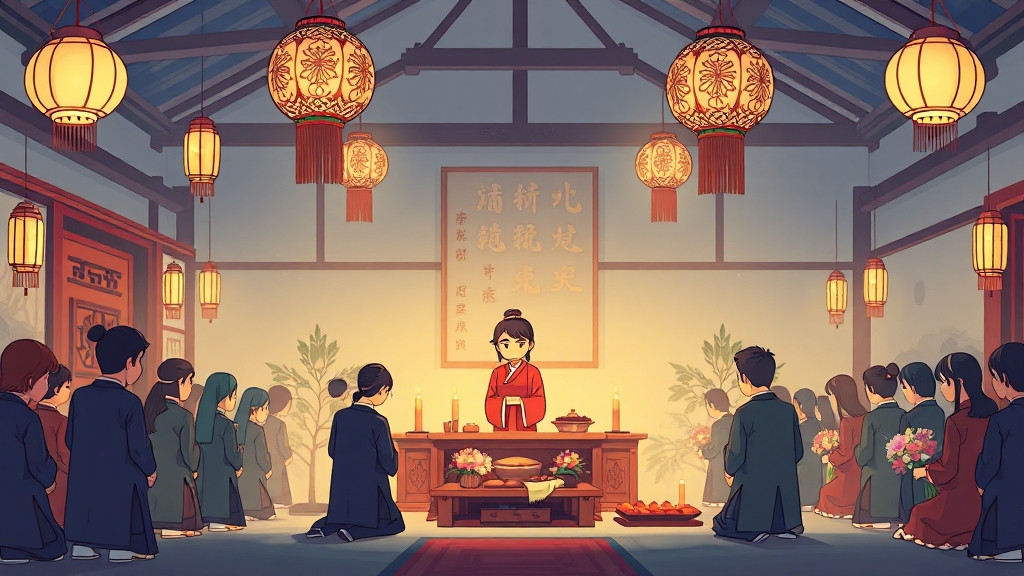 남대구전문장례식장 조문 문화 (cartoon 스타일) (재시도)