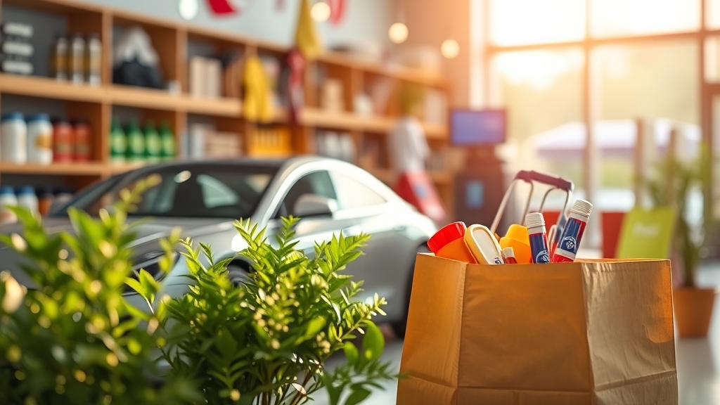 M포인트 사용처: 온라인 쇼핑 (realistic 스타일)