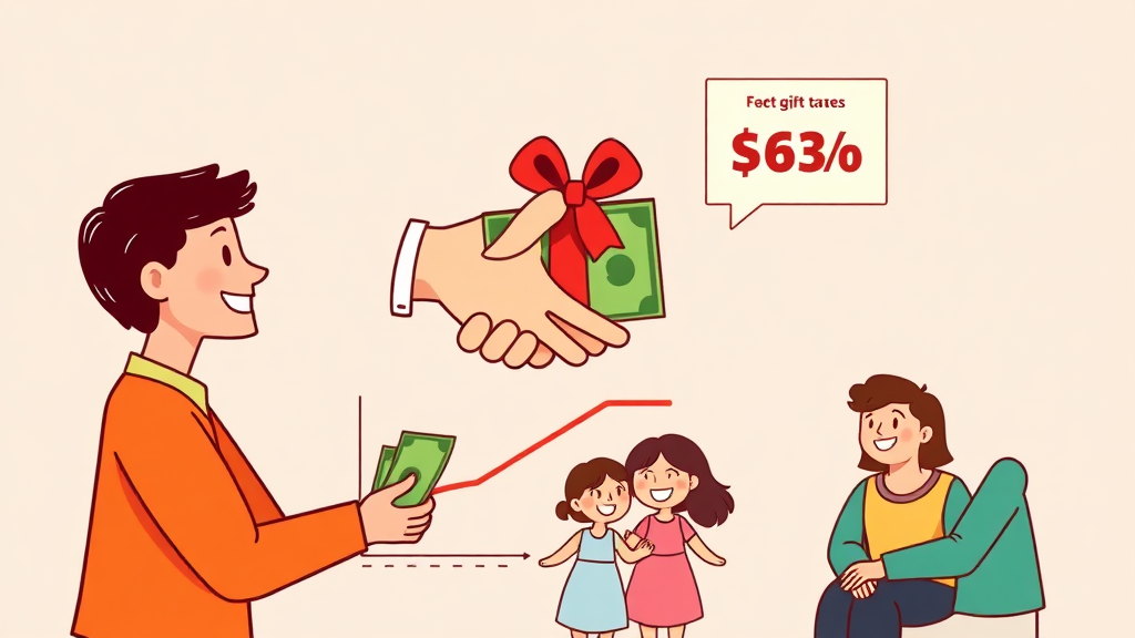 증여세 세율 및 계산 방법: 실제 사례로 알아보기 (cartoon 스타일)