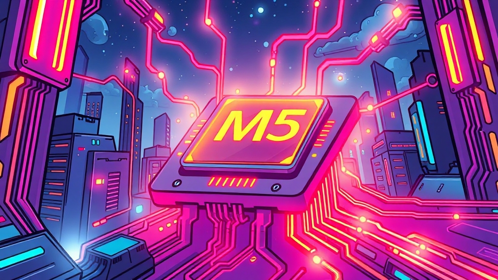 M5 칩 성능 분석 (cartoon 스타일)