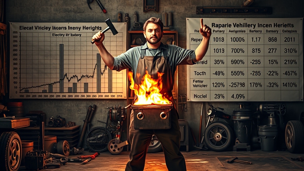 일반차 vs 전기차 보험료 (realistic 스타일)