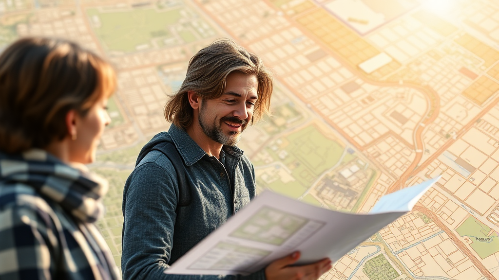 안전한 부동산 거래를 위한 지적도 활용 팁 (realistic 스타일)