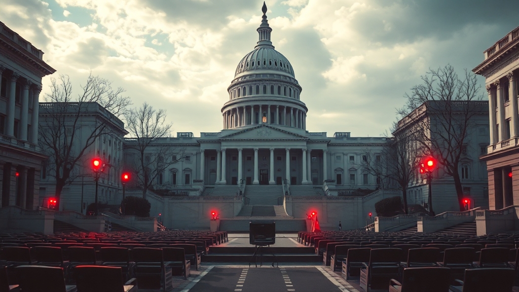 미국 셧다운이란? (realistic 스타일)