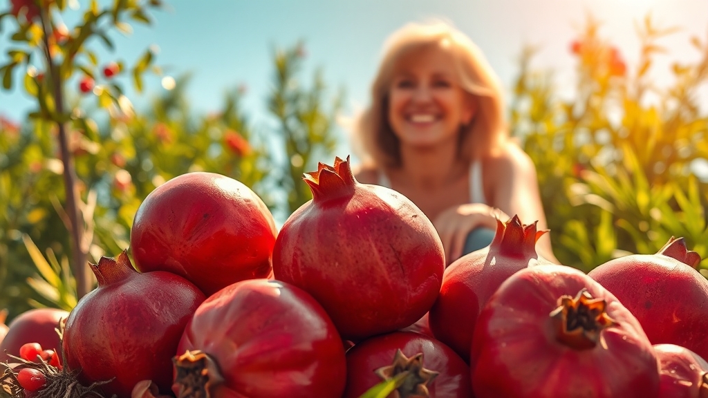 갱년기, 석류로 극복 가능? (realistic 스타일)