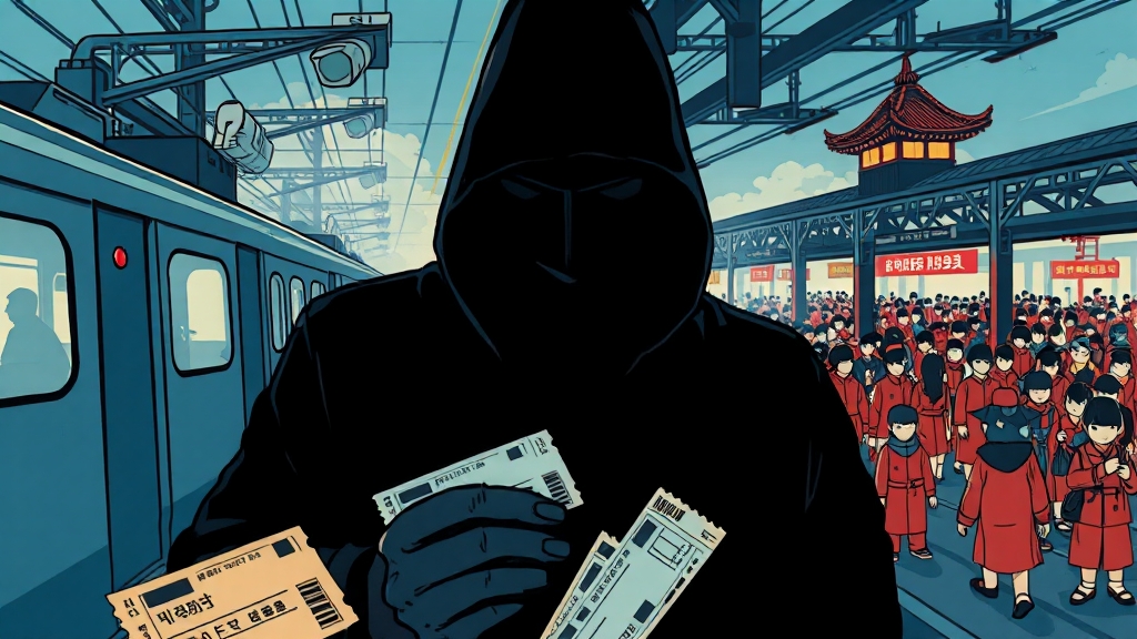 불법 암표 근절 노력 (cartoon 스타일)