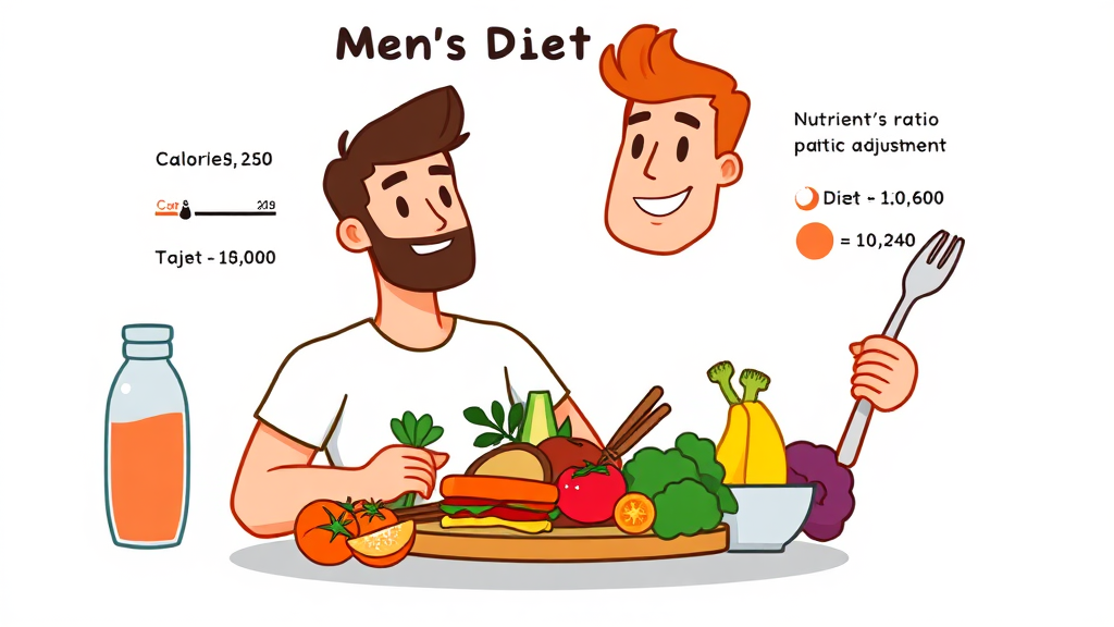 개인 맞춤형 남자 다이어트 식단 예시 (cartoon 스타일)