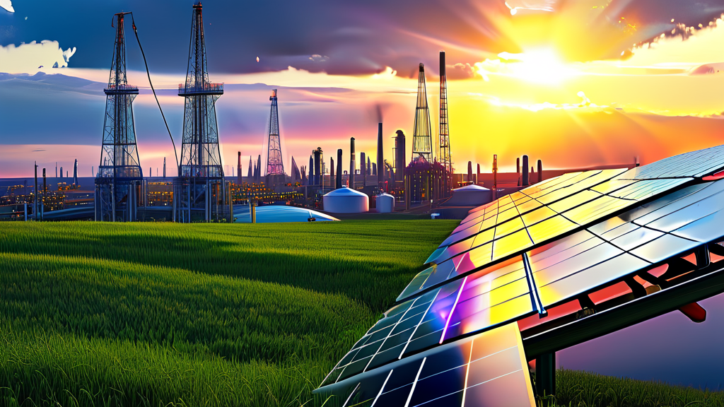 석유 산업의 현황과 미래 전망 (realistic 스타일)