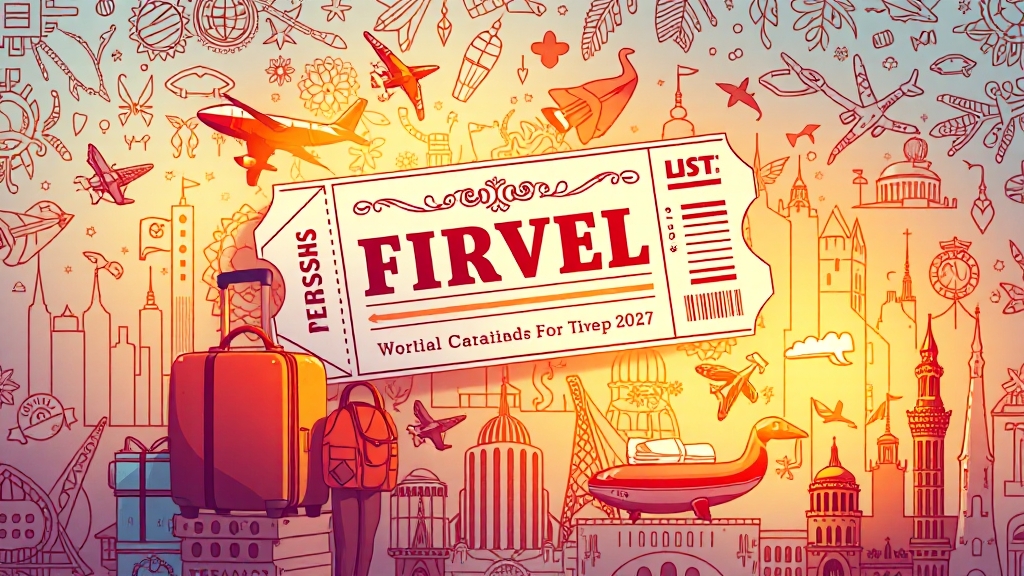 여행 준비 꿀팁: 항공권, 숙소, 환전 (illustration 스타일)