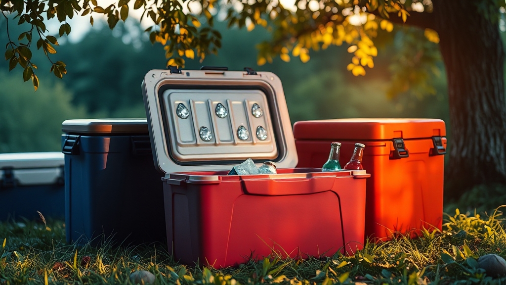 쿨러박스 관리 및 활용법 (realistic 스타일)