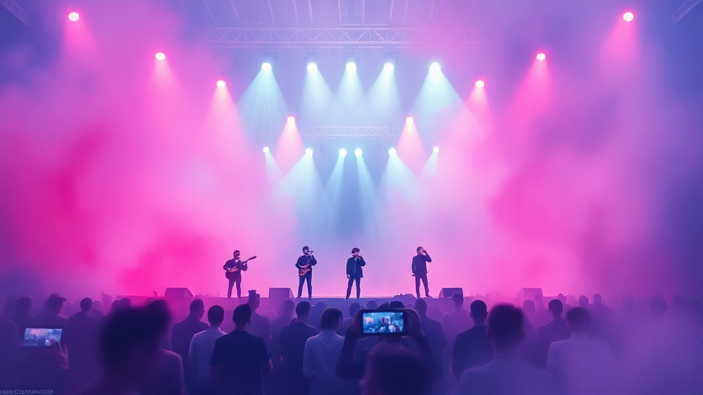 BTS 광화문 공연 가이드: '아리랑' 컴백 라이브 예매 방법, 넷플릭스 생중계 및 관람 꿀팁 13 공연 현장과 스크린 관람을 묘사한 이미지