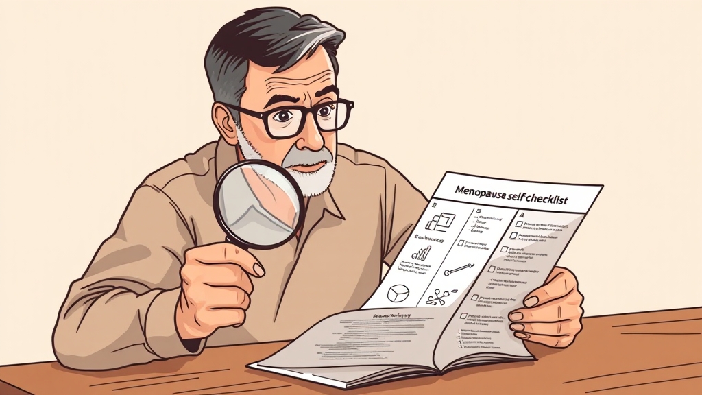 갱년기 자가 진단법 (illustration 스타일)