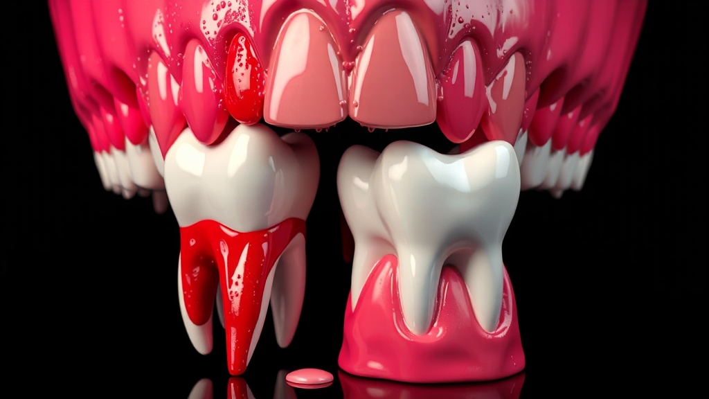 치주염 원인과 증상 (popart 스타일)