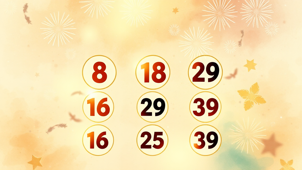 1203회 로또 당첨 결과 (watercolor 스타일)