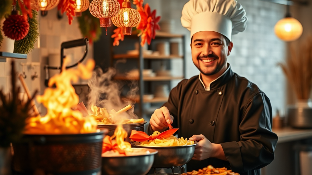 겨울 축제, 위생이 왜 중요할까? (realistic 스타일)