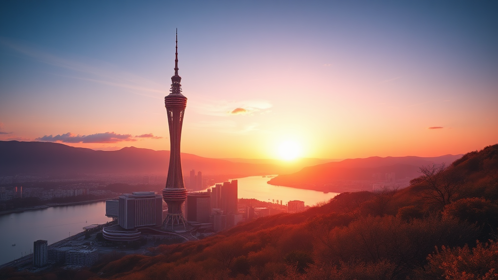 수도권 근교 해돋이 명소 (realistic 스타일)