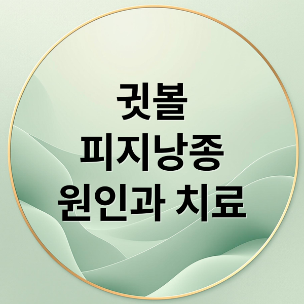 귓볼
피지낭종
원인과 치료 (귓볼 피지낭종 원인 제거)