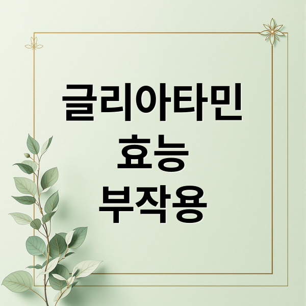 글리아타민
효능
부작용 (글리아타민 효능 부작용)