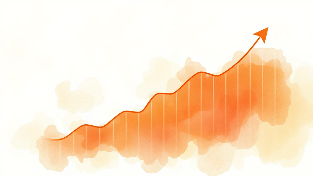 투자 시, 매출 증가 확인 필수 (watercolor 스타일)