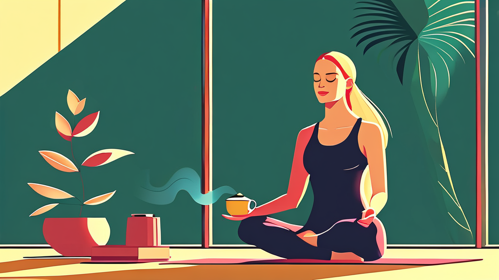 스트레스 관리와 감정 조절을 통한 다이어트 성공 비결 (illustration 스타일)