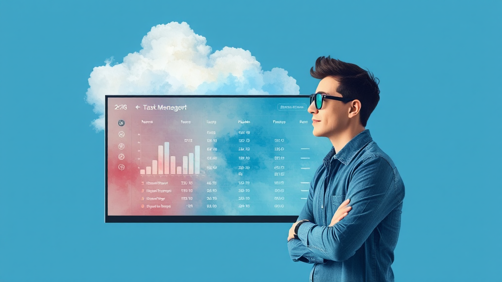 Cloud PC 관리 및 보고 (watercolor 스타일)