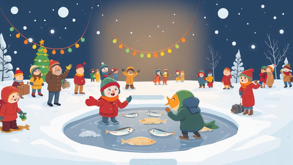 산천어축제, 왜 특별할까? (cartoon 스타일)