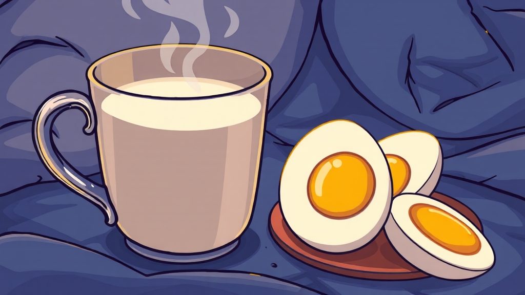 위 건강 야식 선택 가이드 (cartoon 스타일)