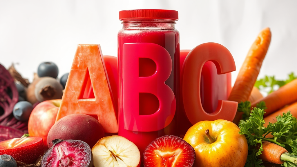 가장 인기 있는 해독 주스 레시피: ABC 주스 (realistic 스타일)