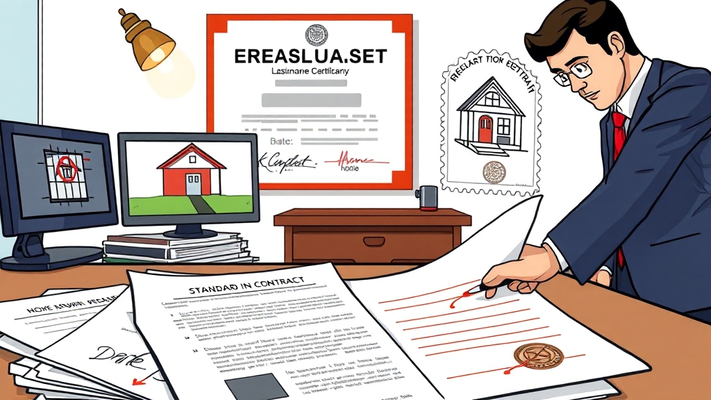 주택 계약 시 필수 확인 사항 (cartoon 스타일)