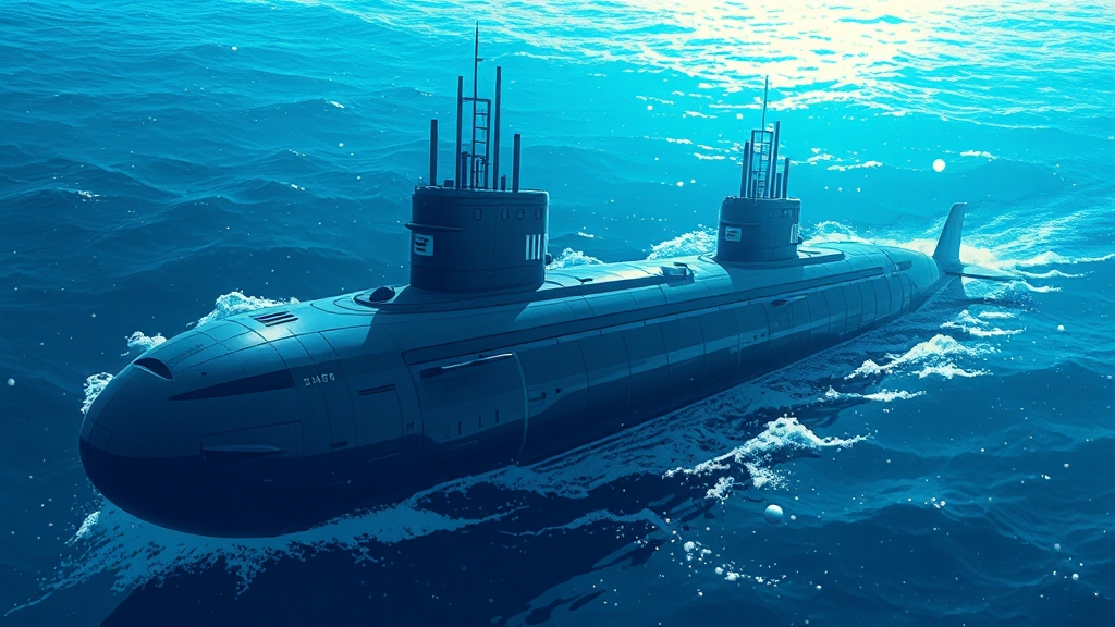 한국형 핵잠수함 개발 현황 (illustration 스타일)