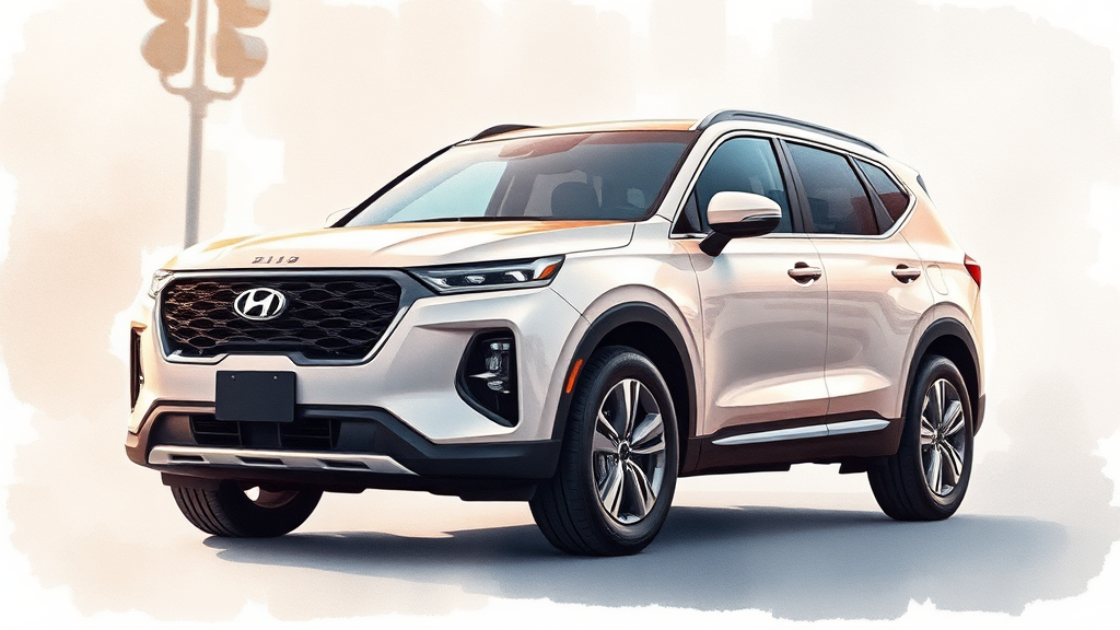 필랑트 vs 쏘렌토/싼타페 비교 (watercolor 스타일)